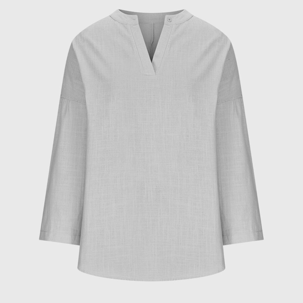 Eglantine | Tunic Shirt with V-Neck and Long Sleeves for Women