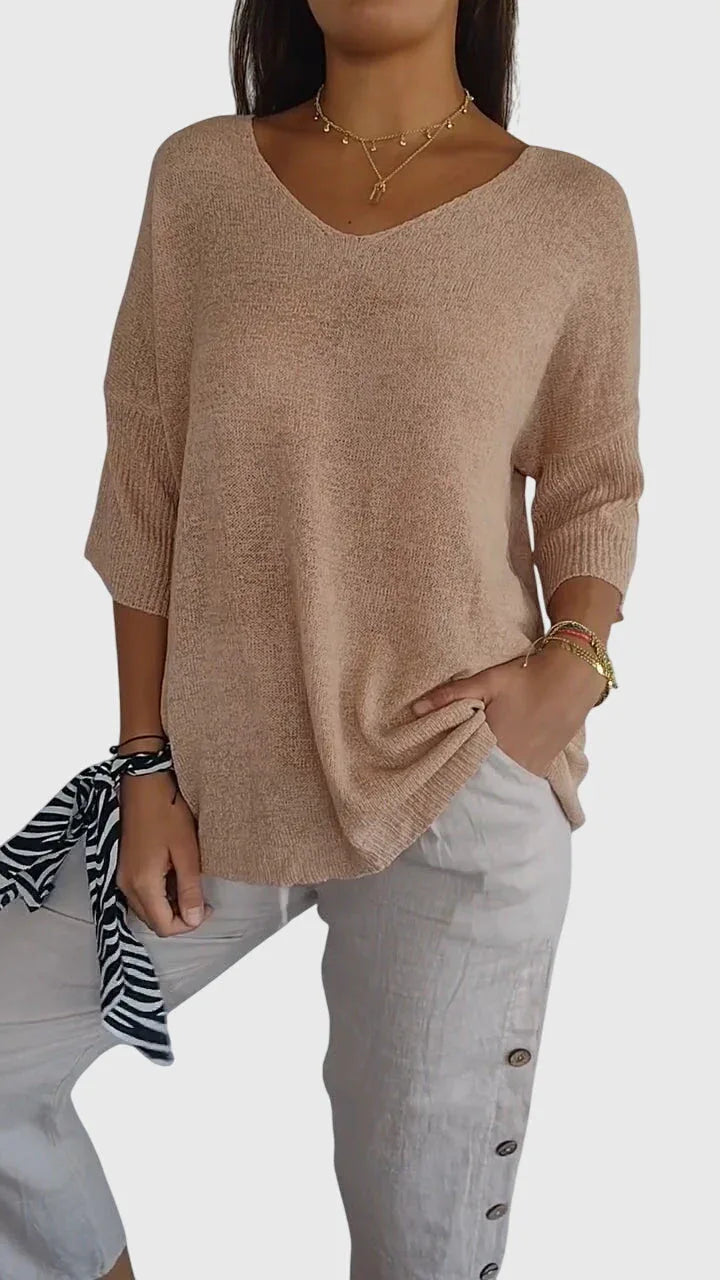 Maia | Elegant V-Neck Top