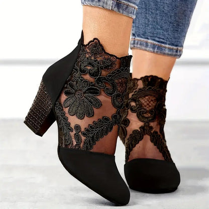 Lottie | Floral Lace Dress Heels
