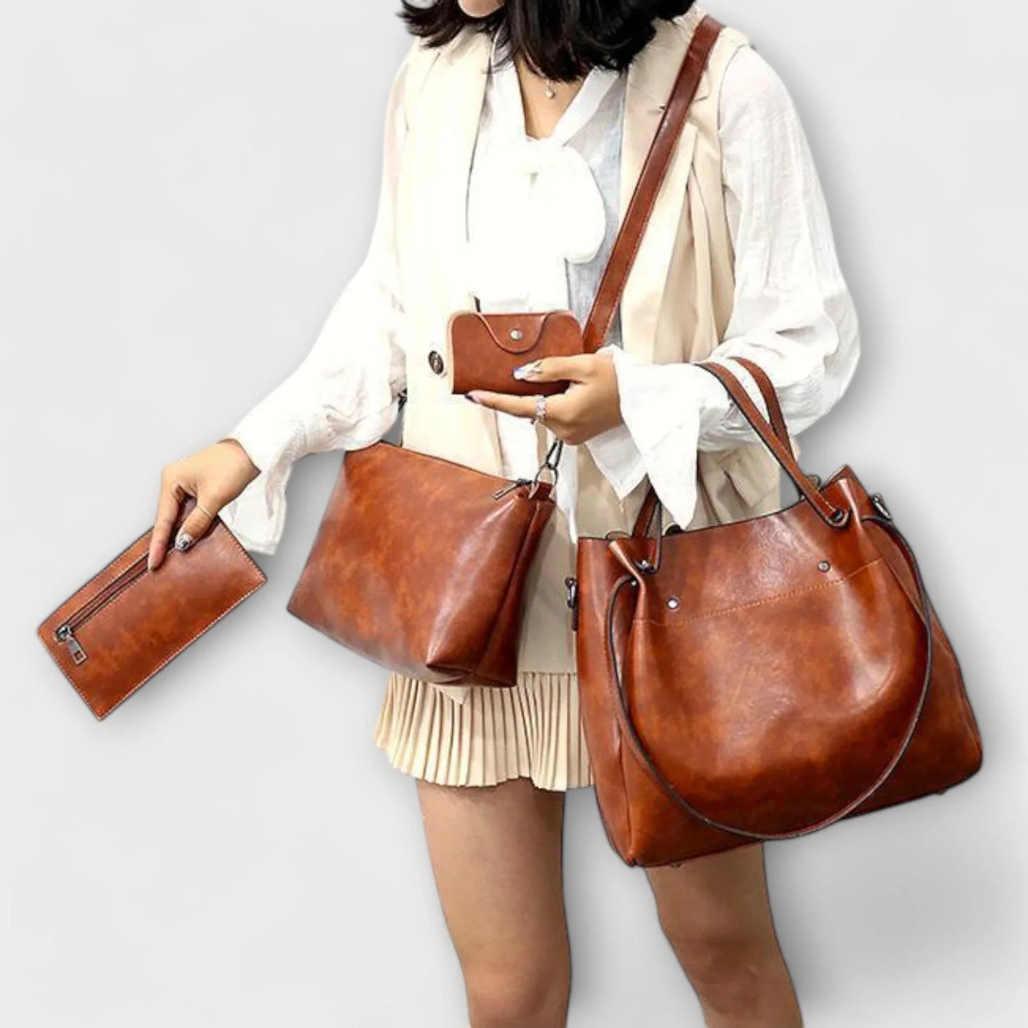 Valerie | 4-Piece Vintage Bag Set
