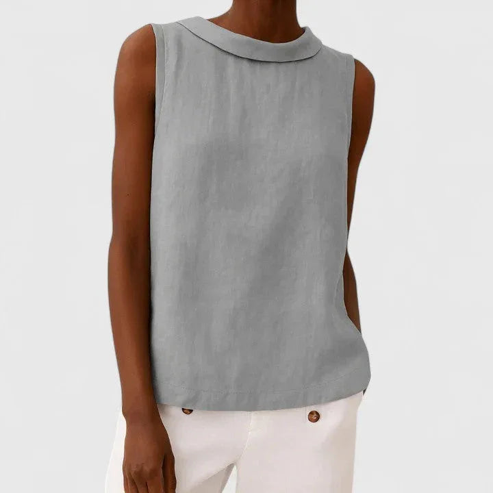 Ruby | Elegant Top with Roll Collar