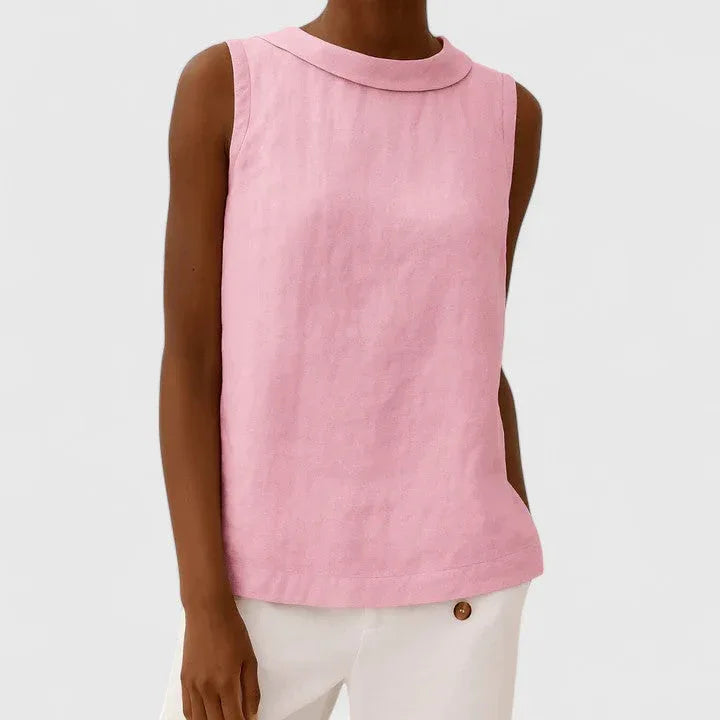 Ruby | Elegant Top with Roll Collar