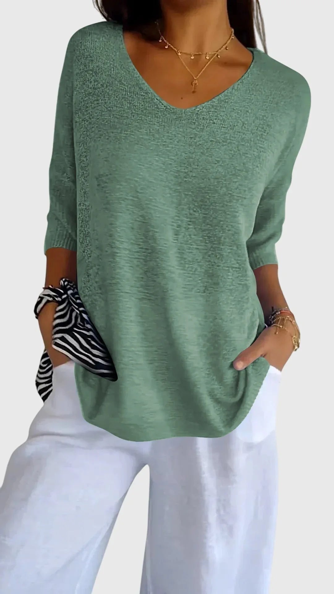 Maia | Elegant V-Neck Top