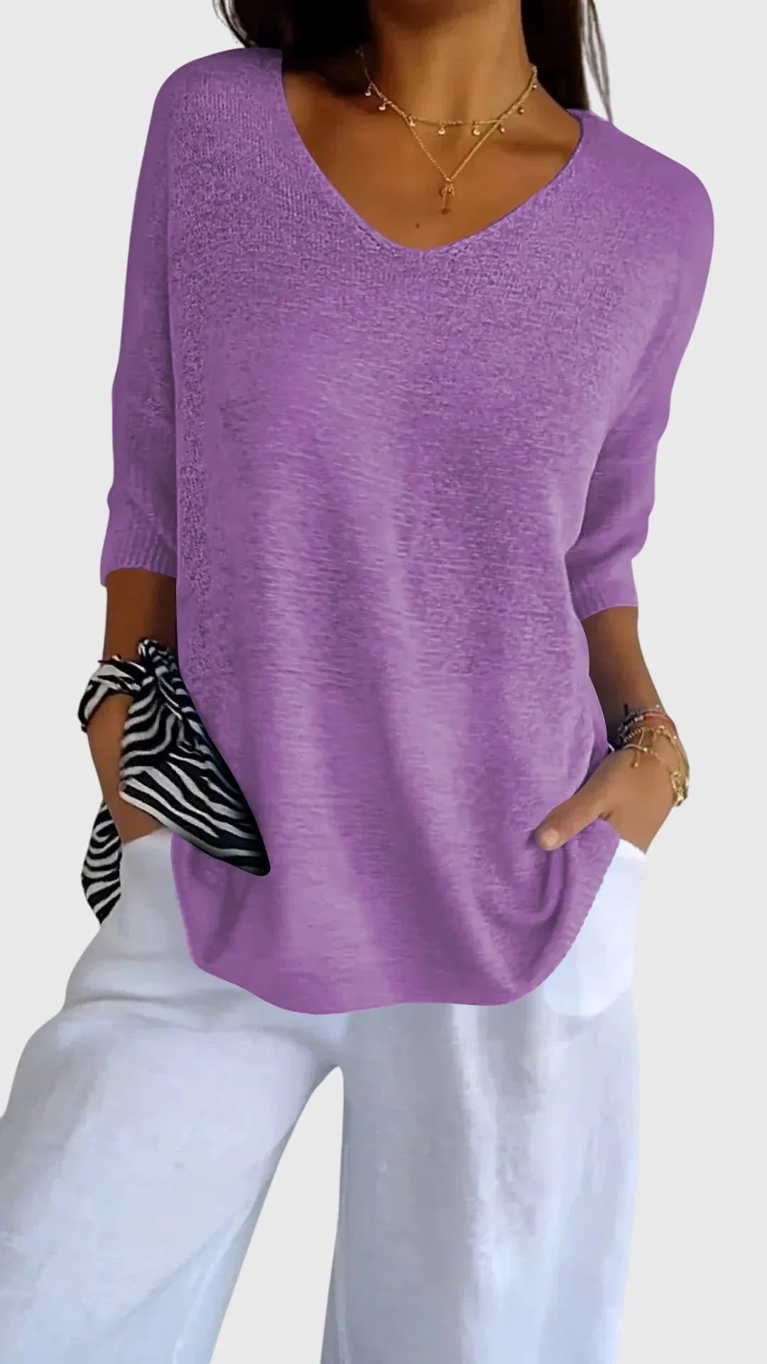 Maia | Elegant V-Neck Top
