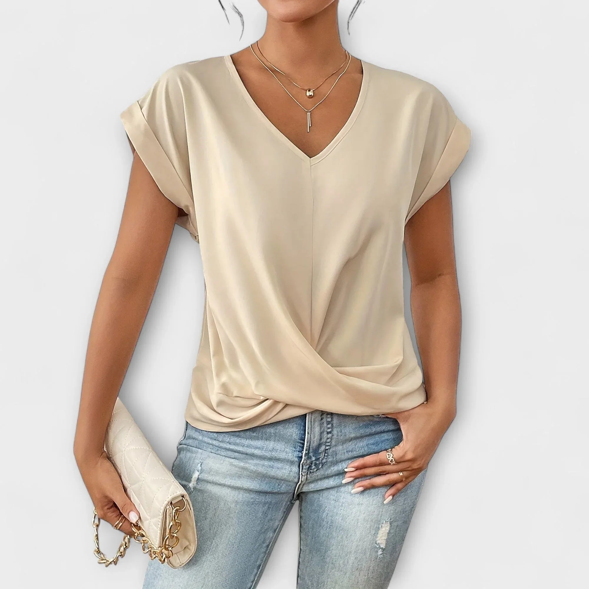 Jade | Elegant V-neck Top