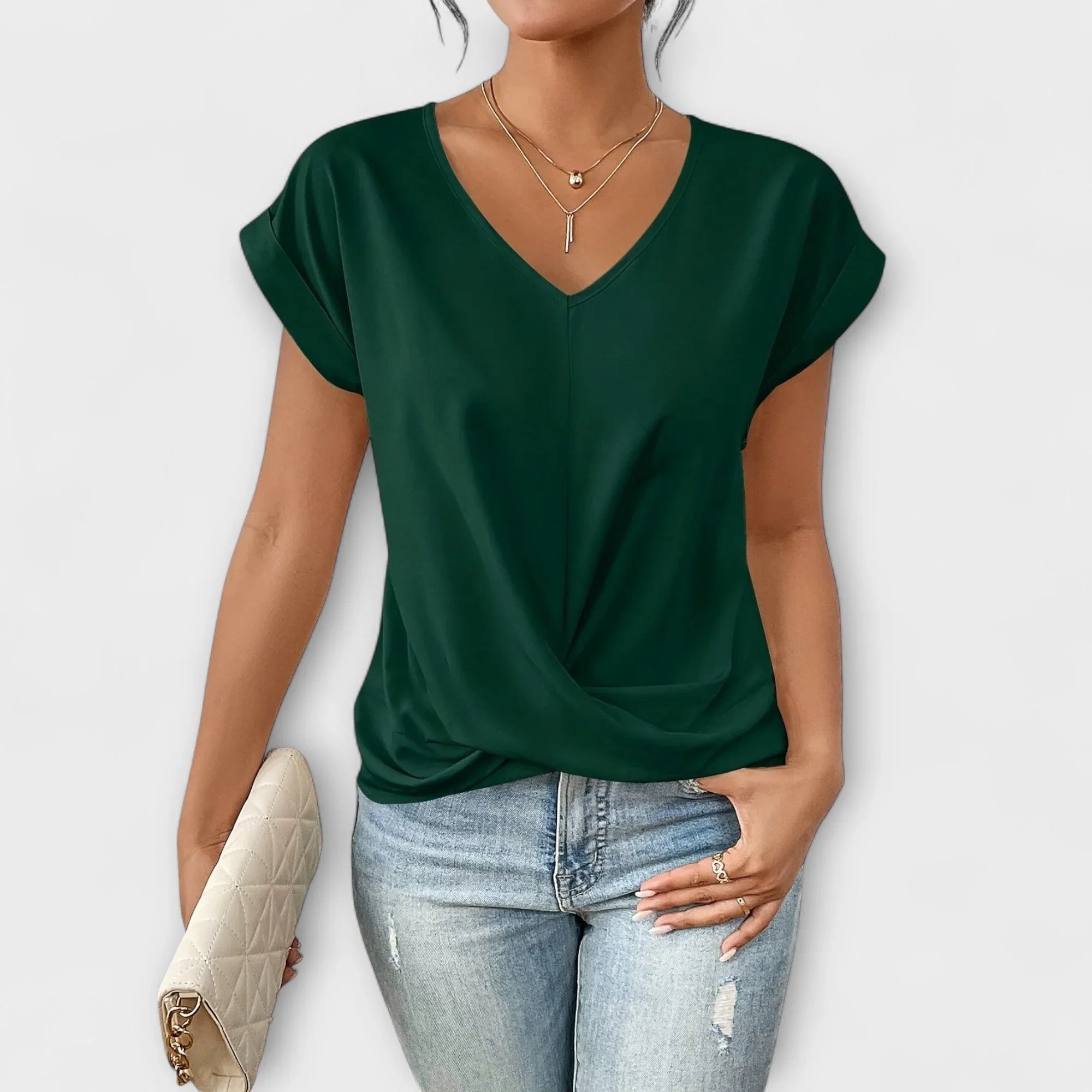 Jade | Elegant V-neck Top