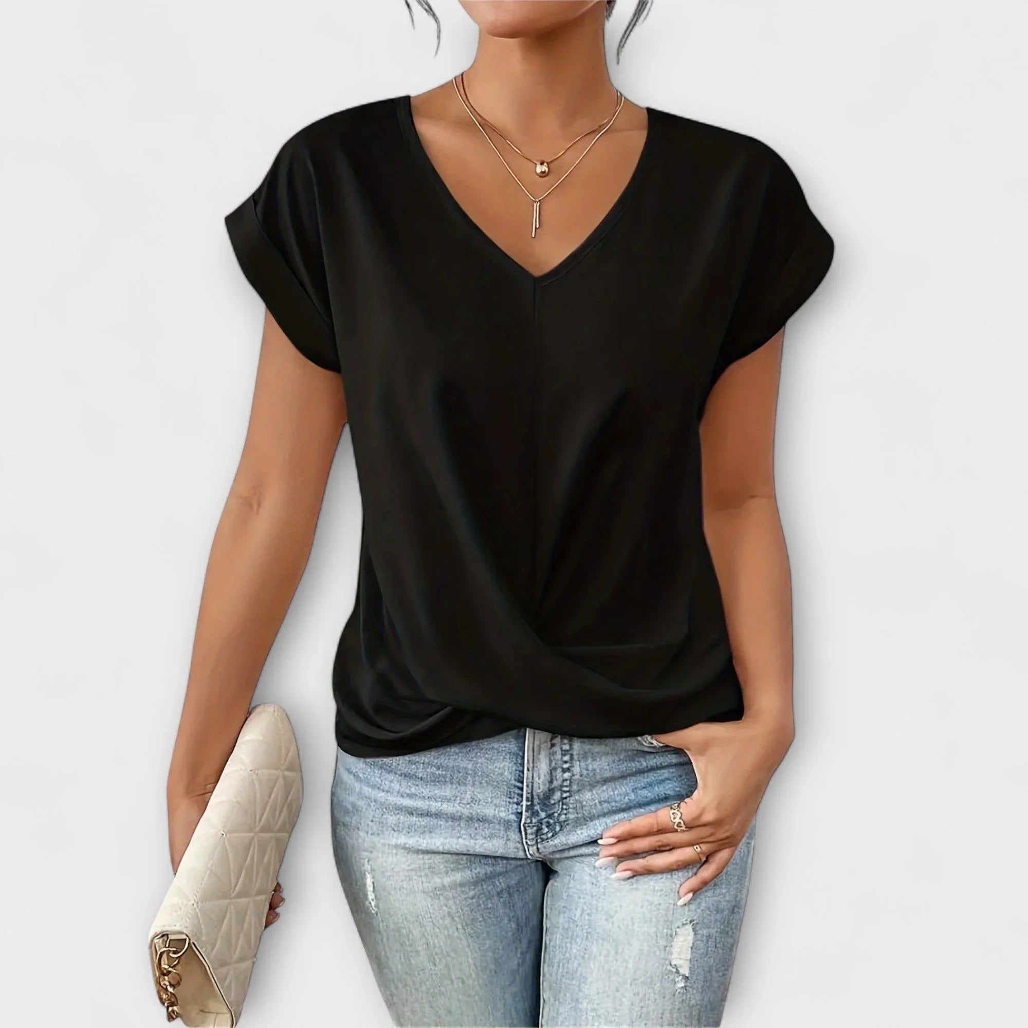 Jade | Elegant V-neck Top