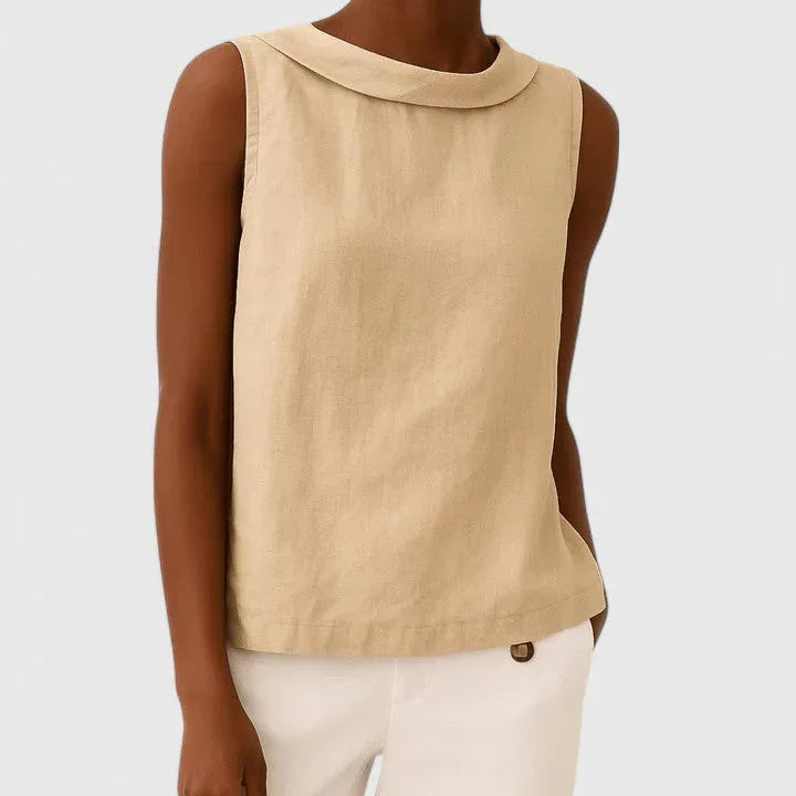 Ruby | Elegant Top with Roll Collar