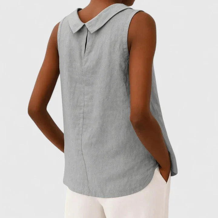 Ruby | Elegant Top with Roll Collar