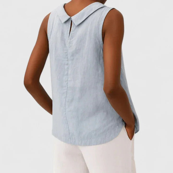 Ruby | Elegant Top with Roll Collar