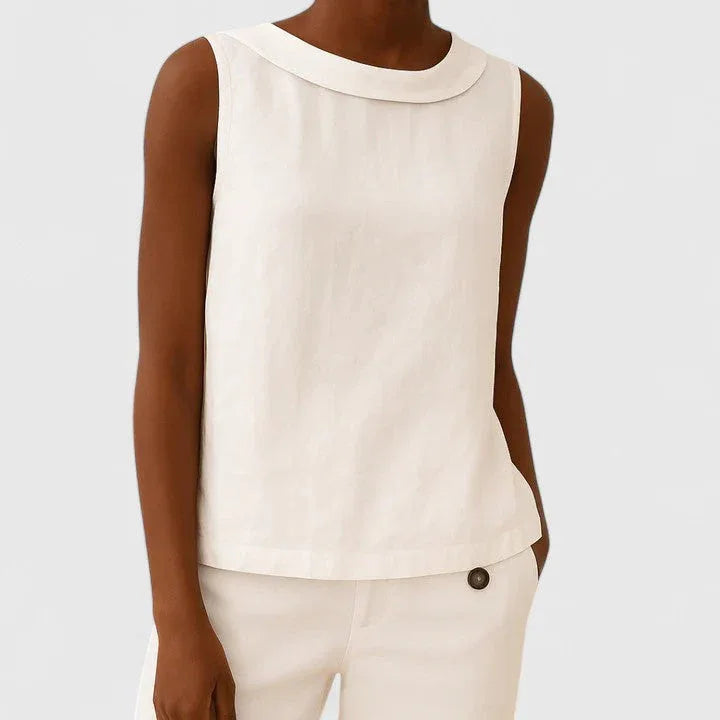 Ruby | Elegant Top with Roll Collar