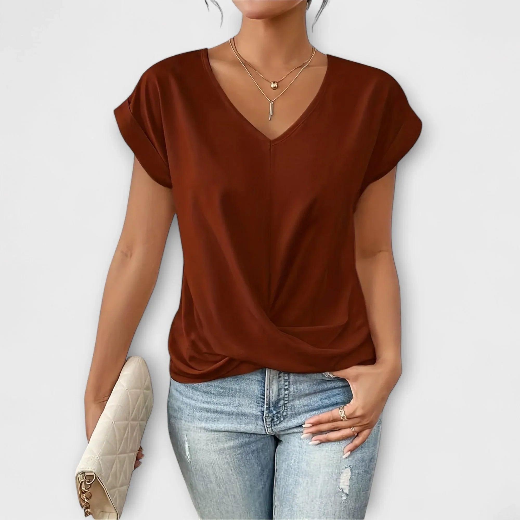Jade | Elegant V-neck Top
