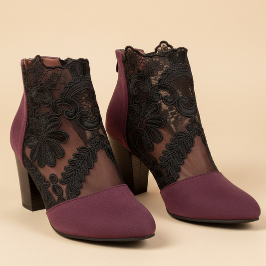 Lottie | Floral Lace Dress Heels