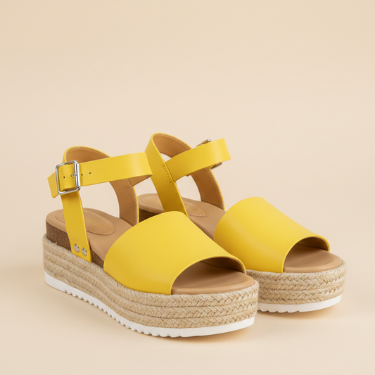 Sienna | Jute Wedge Platform Sandals