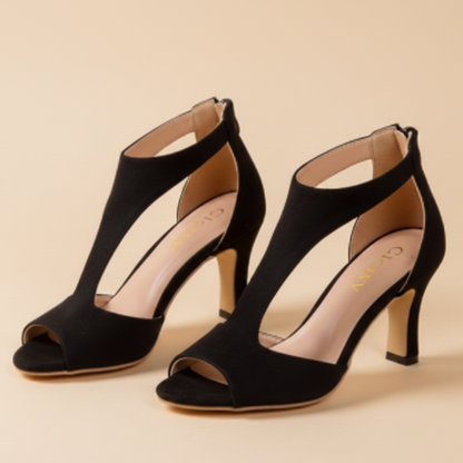 Eleanor | Open Toe Mid Heels
