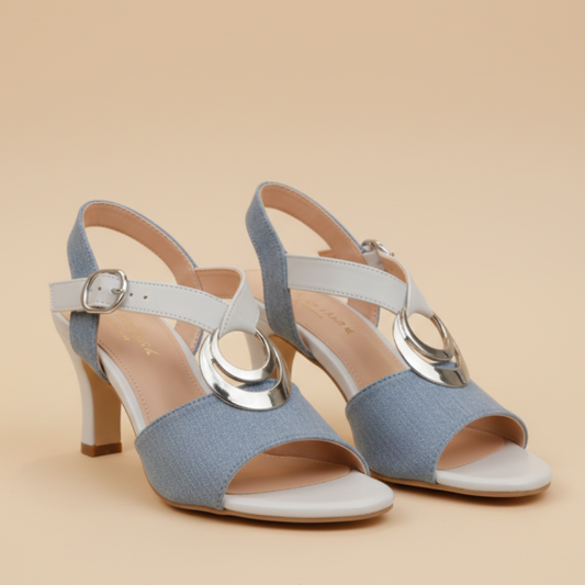 Hazel | Textured High Heel Sandals