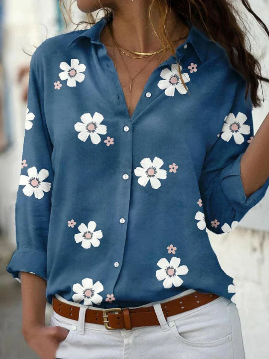 Darya | Floral Button-Down Shirt for Women
