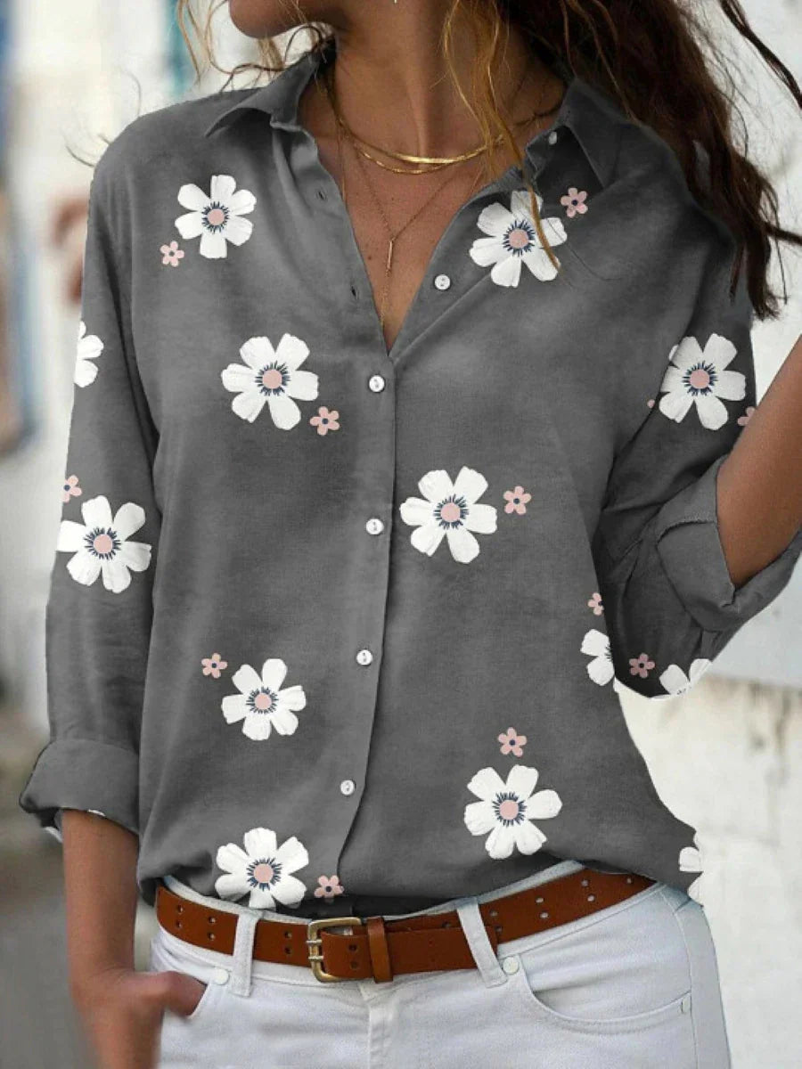 Darya | Floral Button-Down Shirt for Women