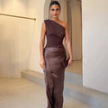 Maya | Women Wedding Guest Dress One-Shoulder Evening Dress
