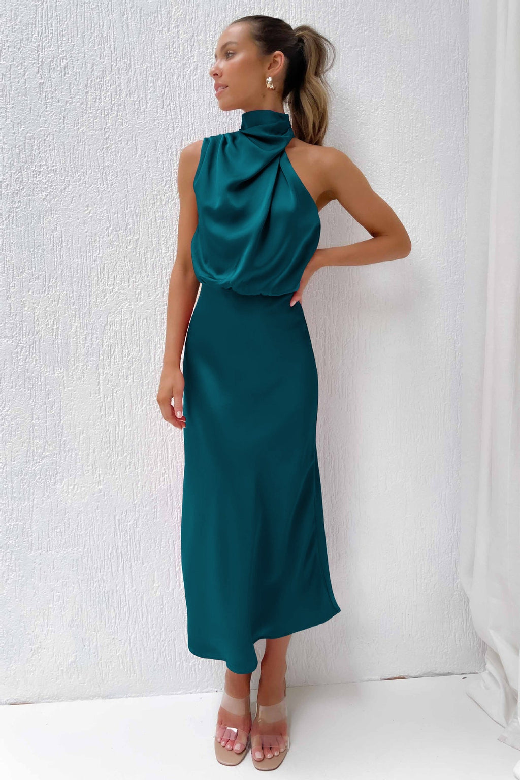 Faith | Women’s Chic Halter Evening Dress