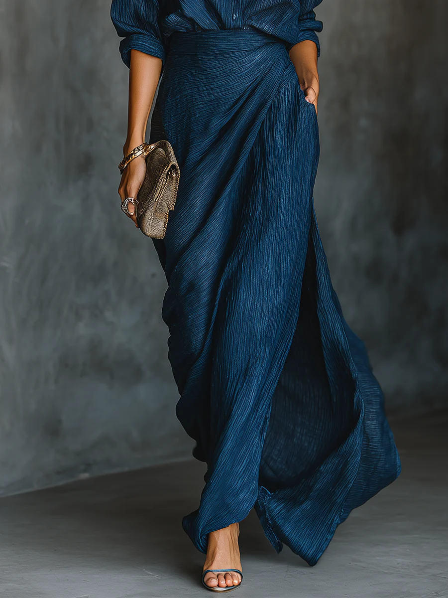 Stella | Button-Down Wrap Maxi Set for Women