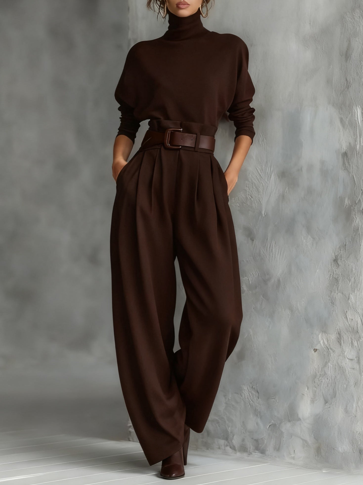 Lisa | High-Neck Wide Leg Jumpsuit Set for Women