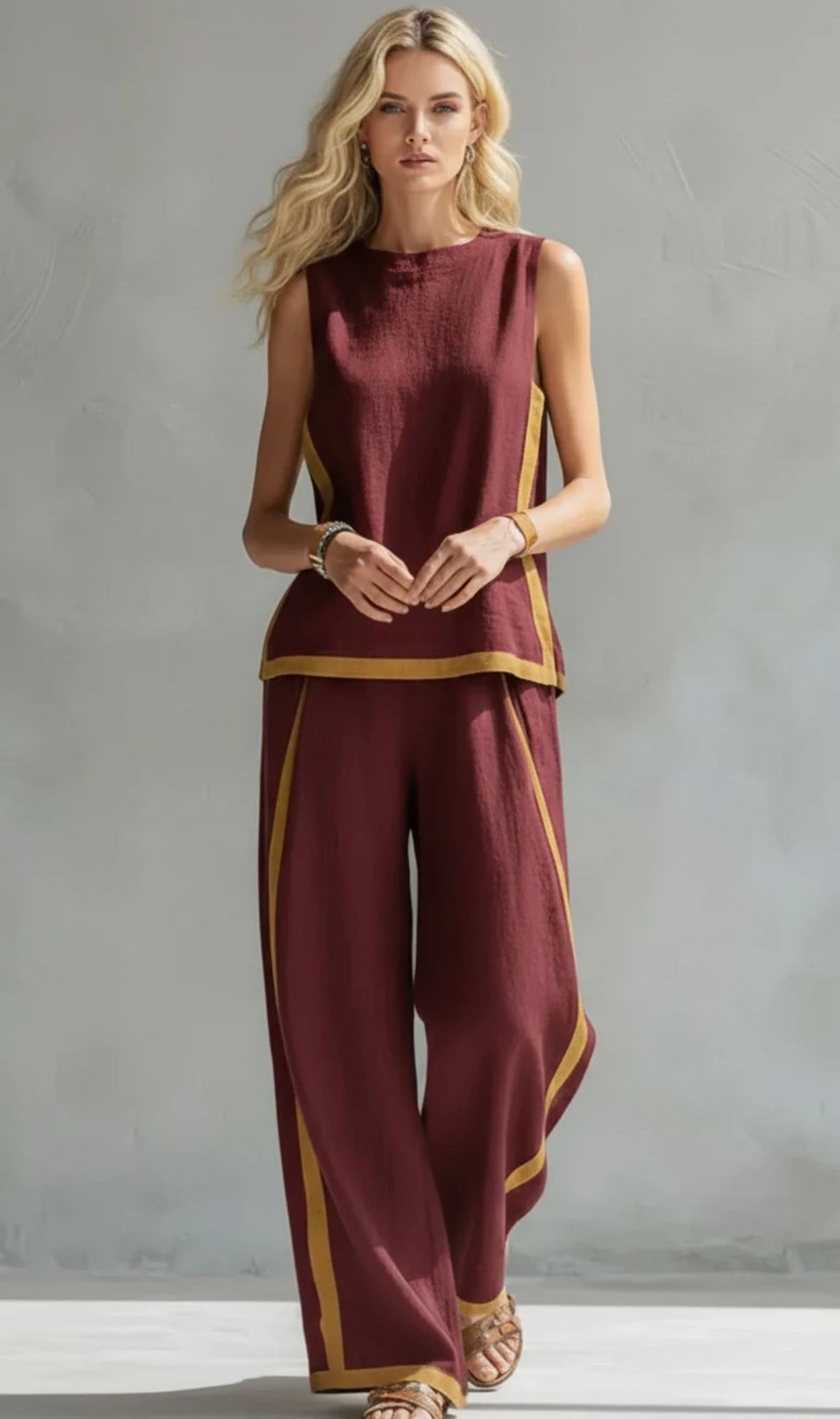 Maya | Wide Leg Two-Piece Set for Women