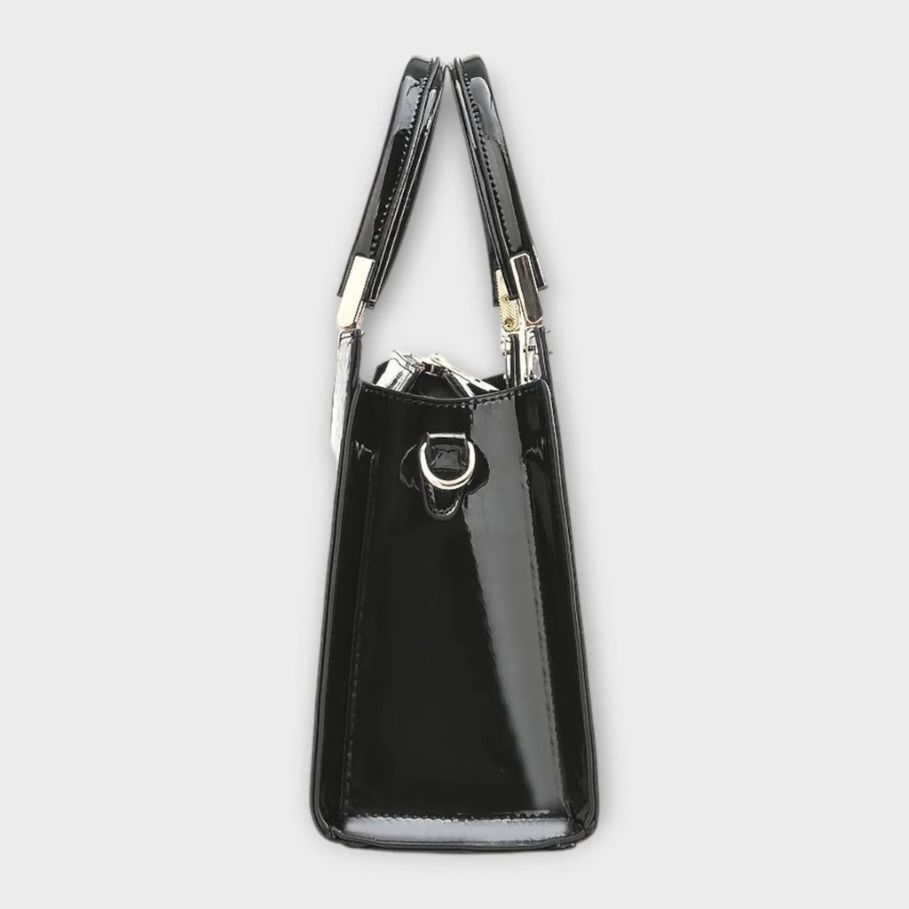 Stephanie | Glossy Crocodile Pattern Handbag