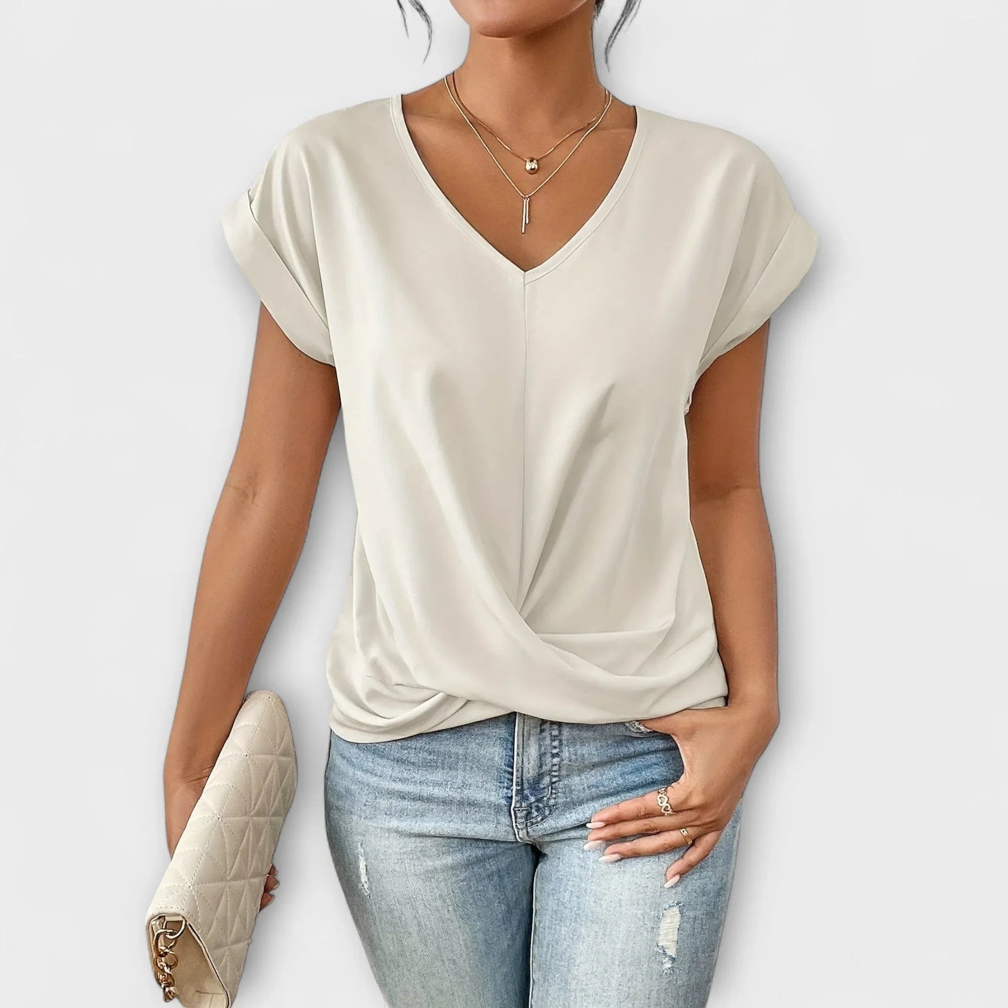 Jade | Elegant V-neck Top
