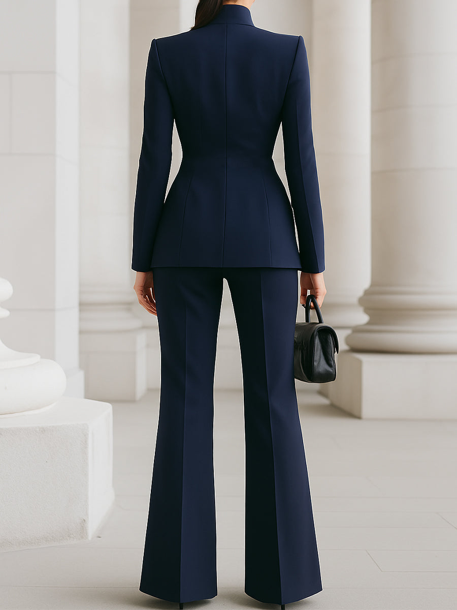 Rachael | Long Sleeve Flared Trouser Suit Set for Women