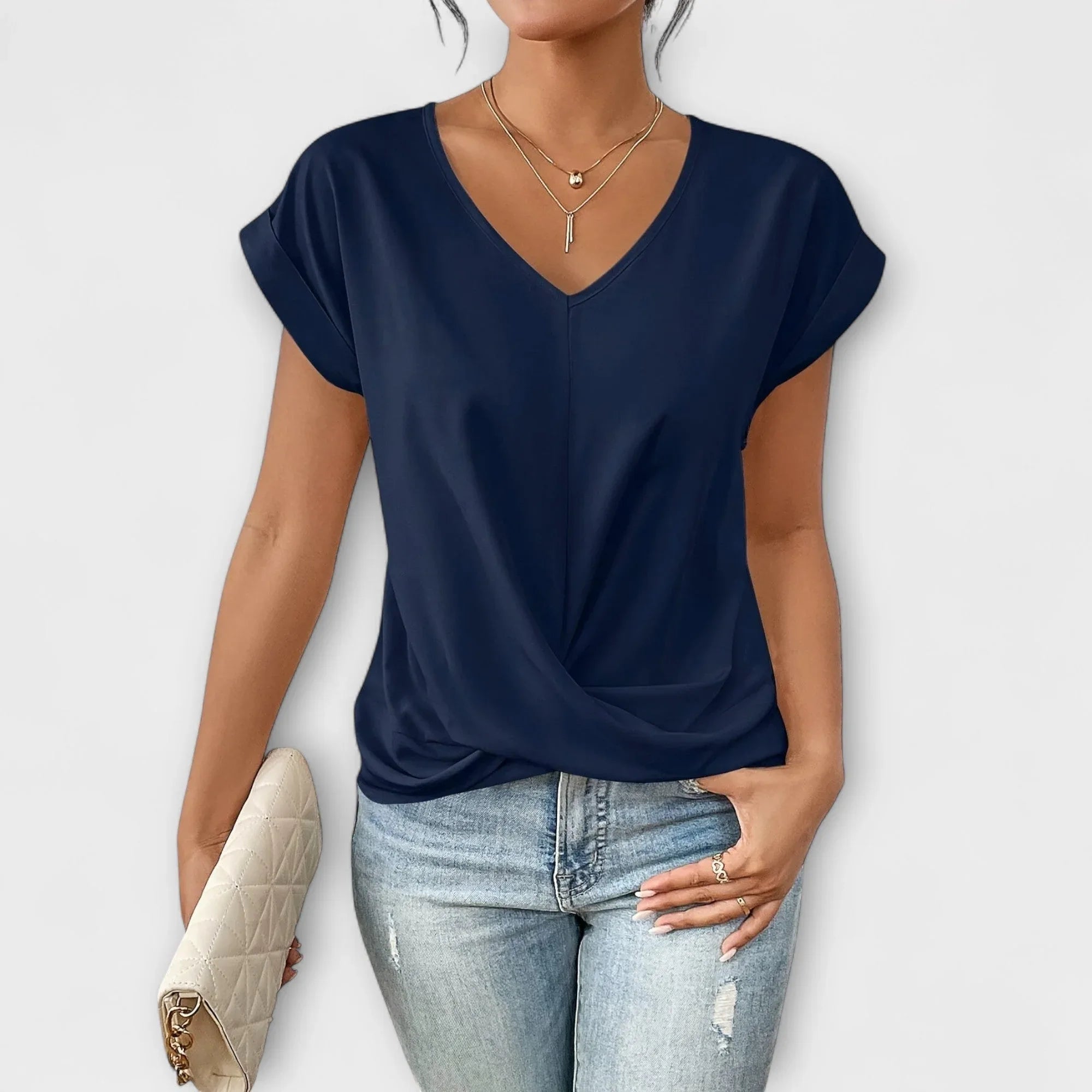 Jade | Elegant V-neck Top