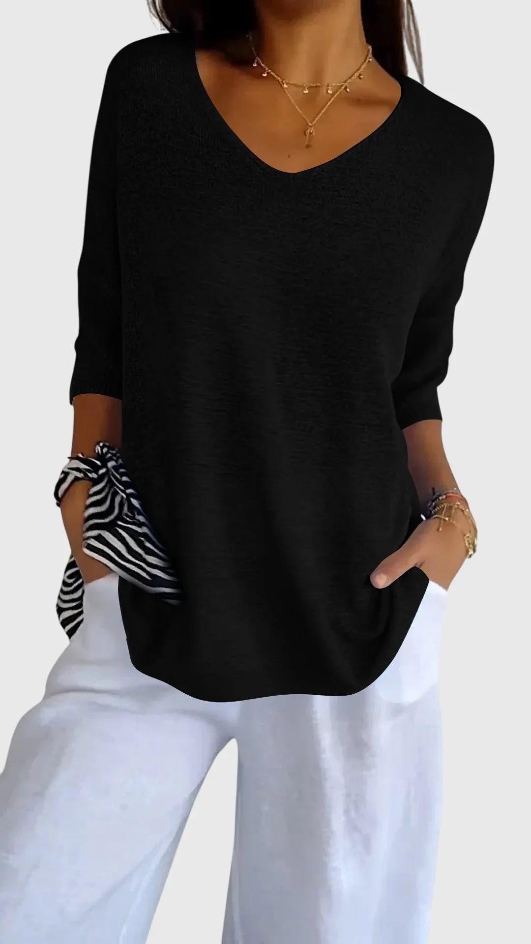 Maia | Elegant V-Neck Top