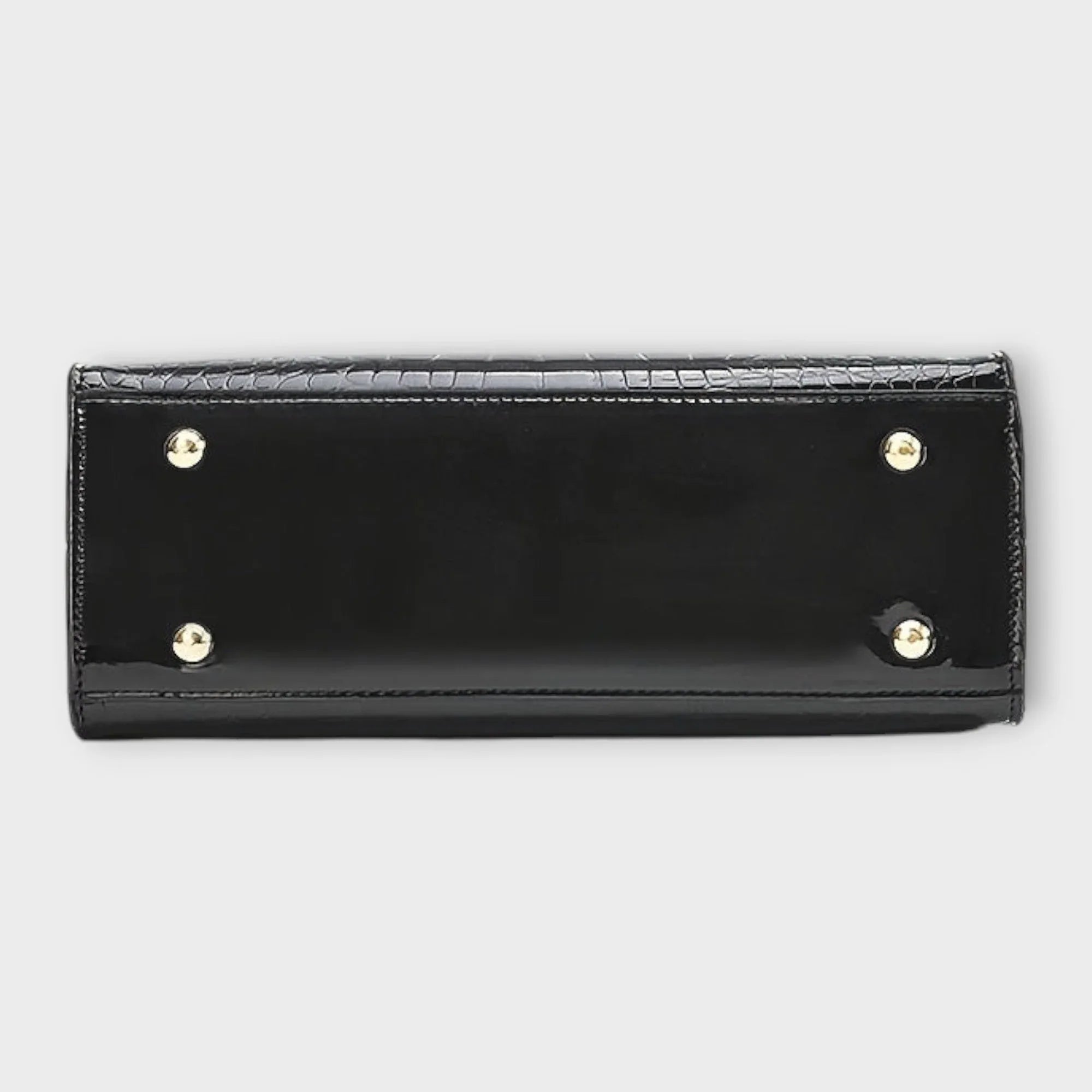 Stephanie | Glossy Crocodile Pattern Handbag