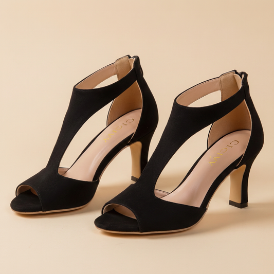Eleanor | Open Toe Mid Heels